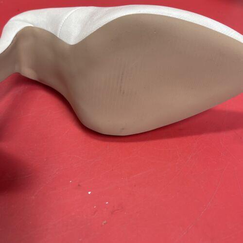 Just Fab High Heels Womens 8 Cleonia Stiletto Pumps Comfort Beige Fabric Slip On