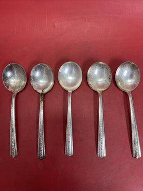 5 Wallace Brothers Plate AA Spoons Flatware