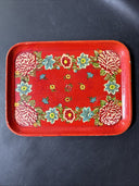 Vintage Wood Serving Tray Japan Hand Painted, Made In Japan