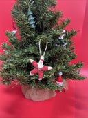 Vintage 22" Christmas Holiday Plastic Tree With Miniature Ornaments