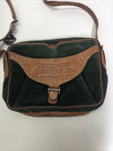 Dooney & Bourke Vintage Brown Leather Flap Crossbody Shoulder Bag