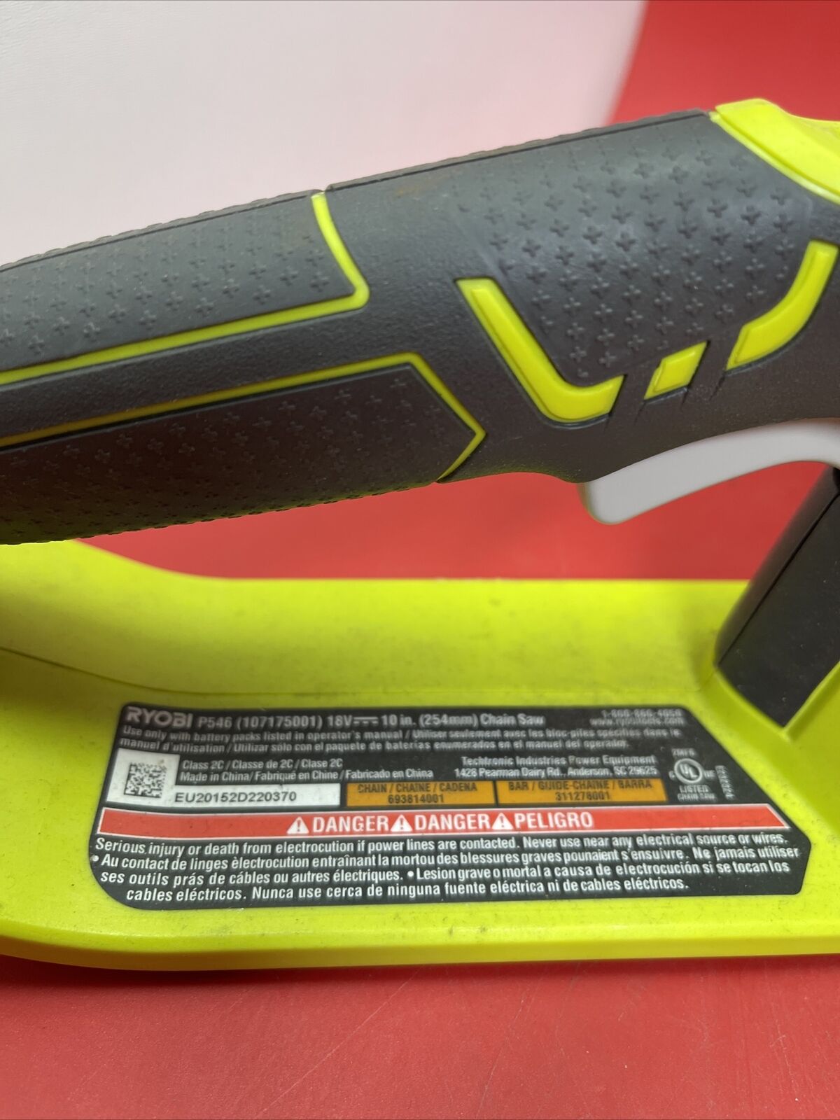 RYOBI One+ 10 in. 18-Volt Cordless Chainsaw - Battery and Charger Not Included