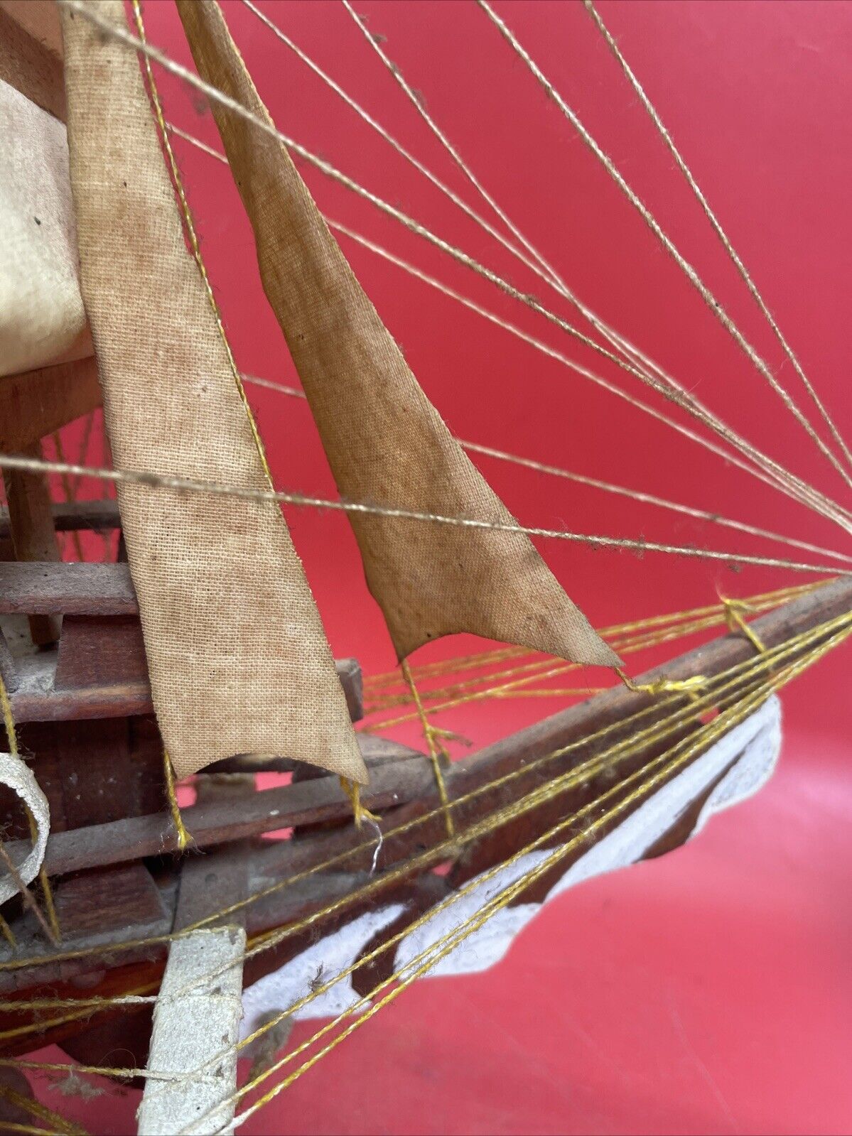 Vintage Wooden  Model Ship