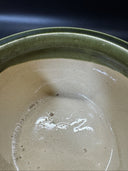 Art Pottery Green Glossy Bowl 4” Tall