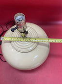 Vintage Retro 70s Ceramic Lamp Round  Yellow Orb