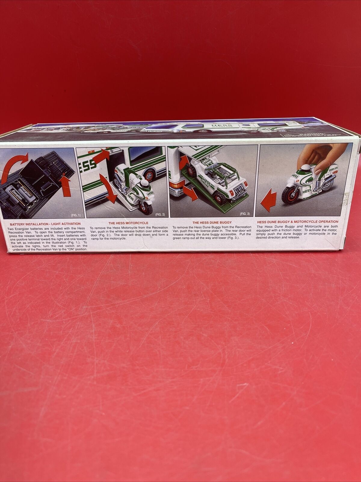 1998 Hess Truck Recreation Van with Dune Buggy and Motorcycle