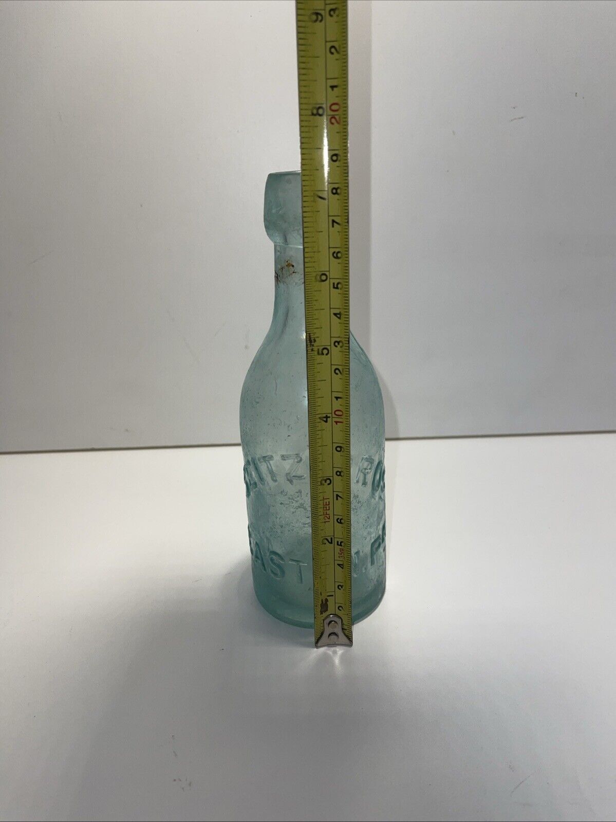 Seitz Brothers Easton Pennsylvania Glass Vintage Beer Bottle 7.25” Green Blob