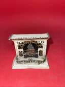 Antique, Dollhouse,  Tin & Soft Metal Fireplace, Shabby & Chic!