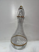 Glass Decanter 24K Gold Accent Bands Whiskey Wine Imperial Crystal Collection 