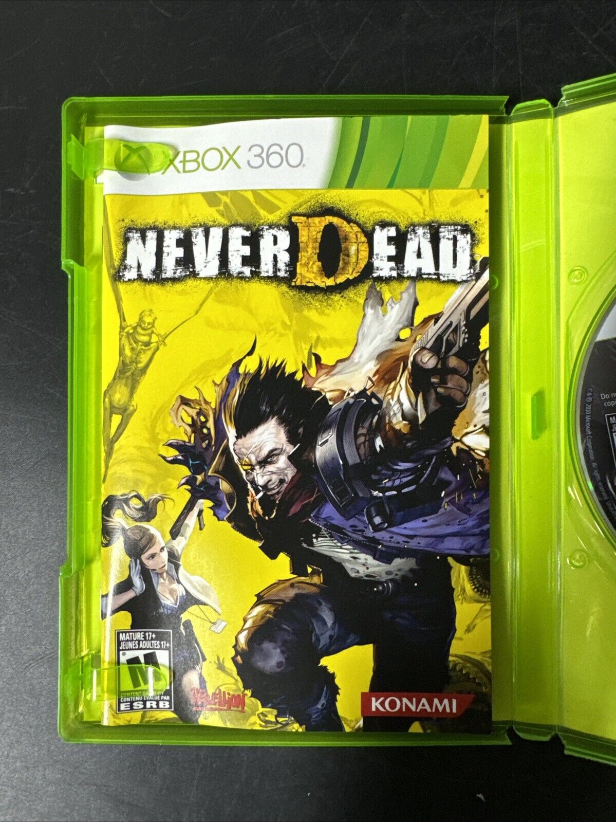 NeverDead (Microsoft Xbox 360, 2012) Complete W/ Manual