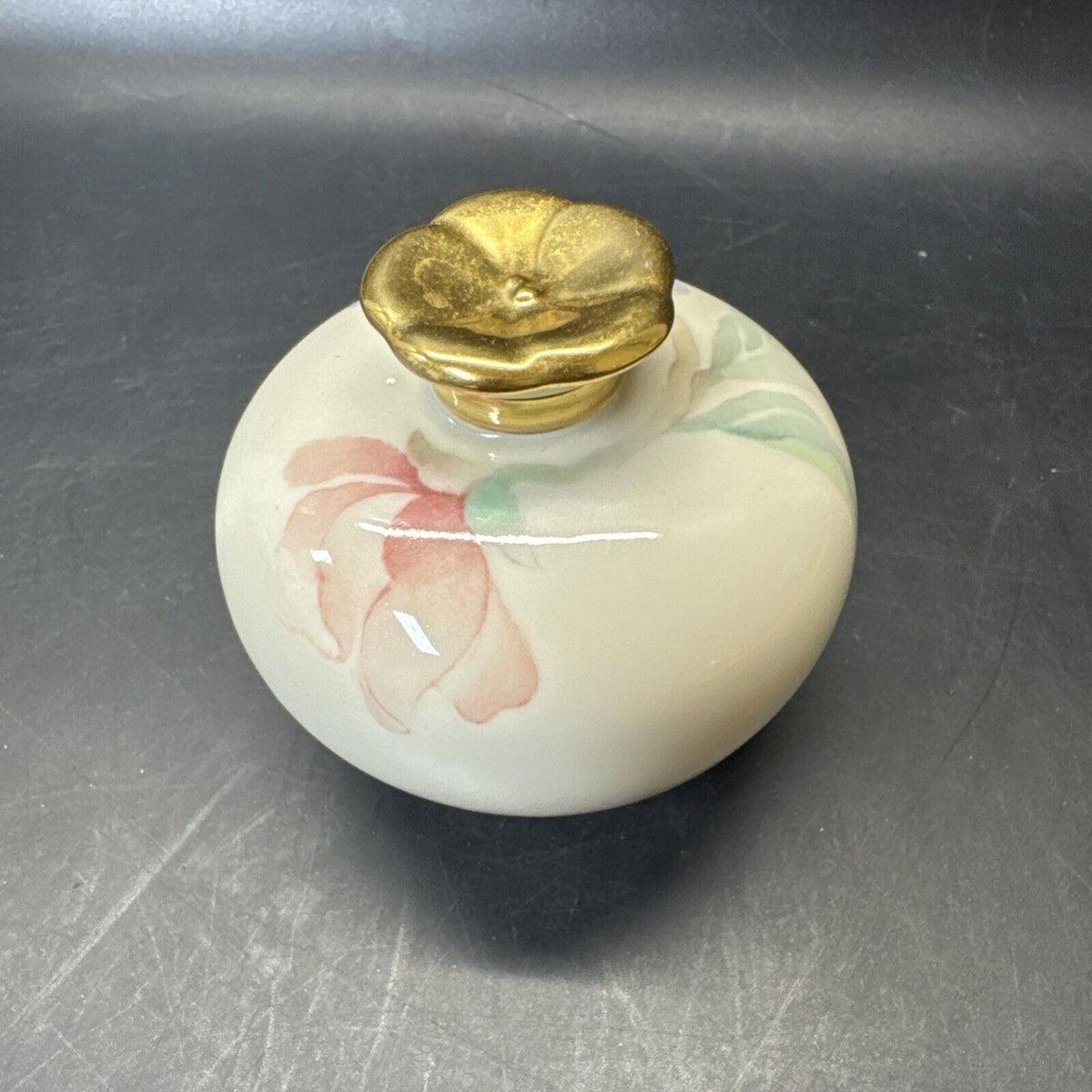 Vintage Perfume Bottles With Floral Design/ Lot Of 2