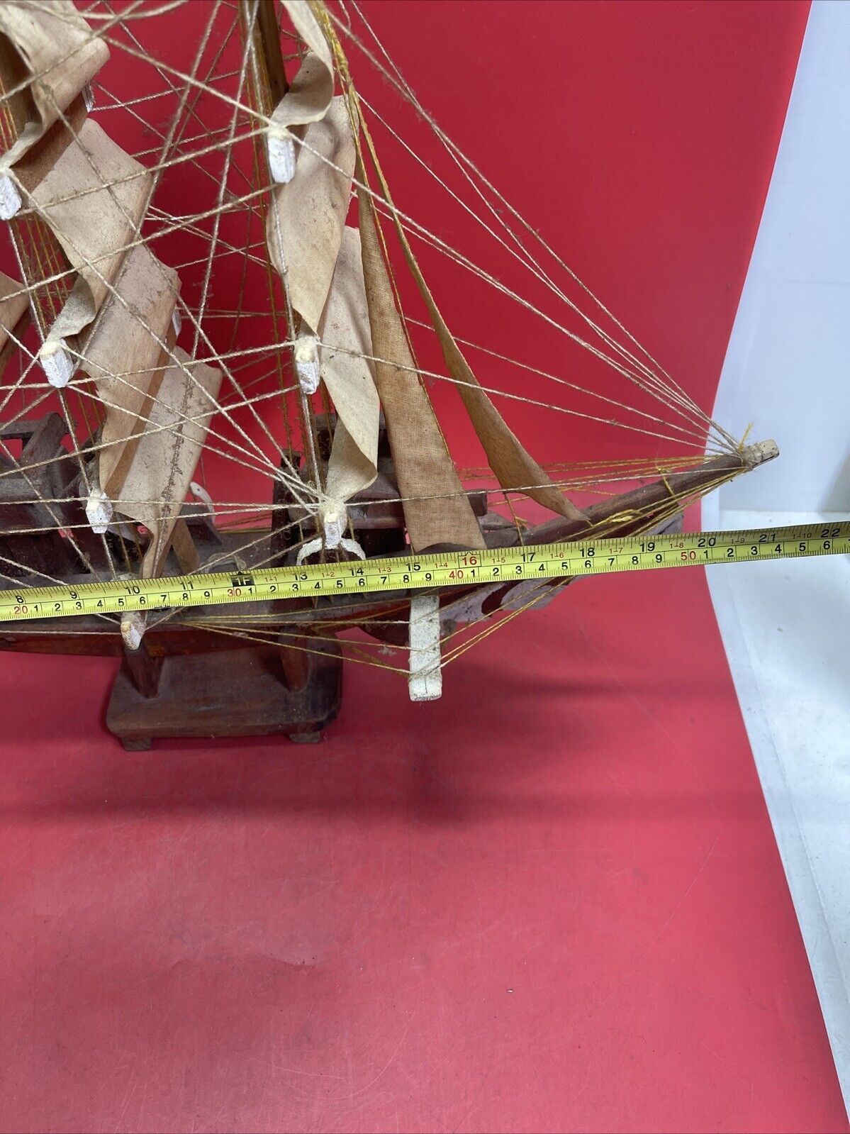 Vintage Wooden  Model Ship