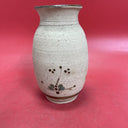 Vintage Vase Tonala Mexican Pottery with Bird And Floral Motif Pottery is signed