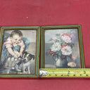 Antique - Loretta Patten "Little Friends" Print & Flower Pot, Lot 2