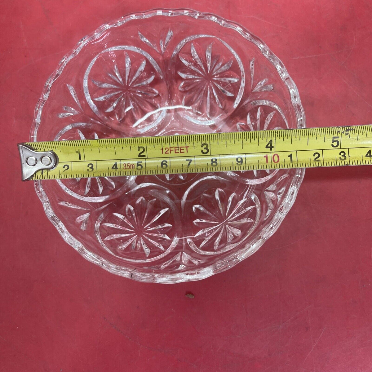 Clear Glass Small Serving Condiment Bowl Candy Nut Dish 1.5” Tall 4.5” Wide