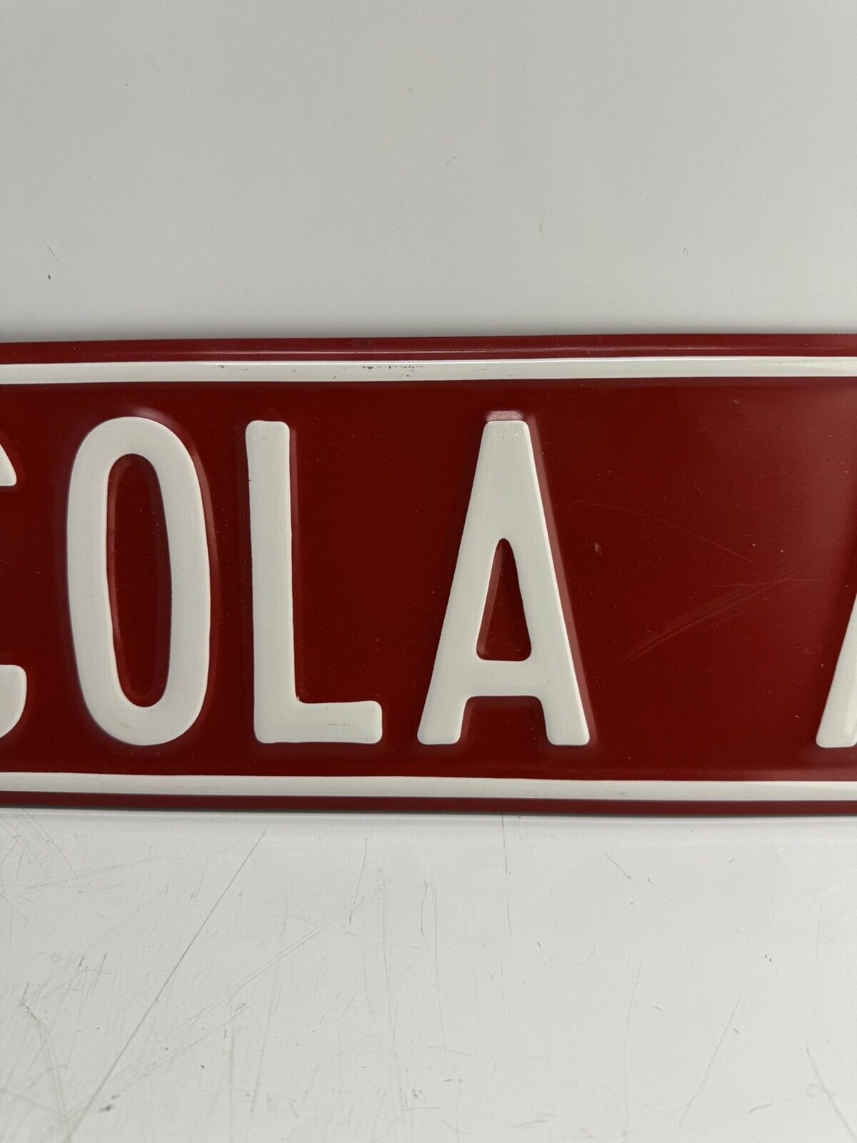 Heavy Vintage coke Coca-Cola Ave/ Advertisement Street Sign 32x6