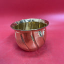 Vintage Solid Brass Round Planters Set 3pc Different Designs