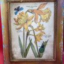 DANACO Floral Art Piece Handfinished By Florentine Artisan Italy Print 17”x14”