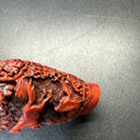 Antique Red Chinese Cinnabar Hand Carved Snuff Bottle Without Lid