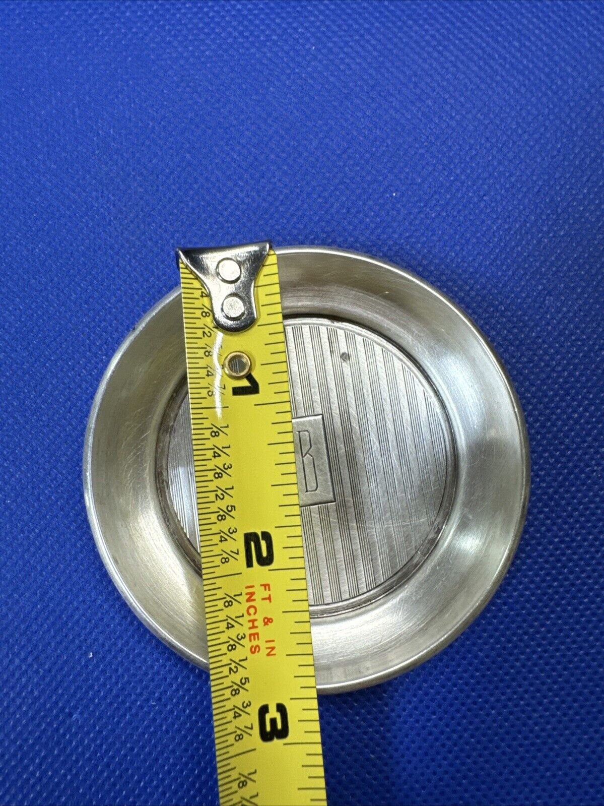 Sterling Silver Personal Ashtray Monogramed  "B”