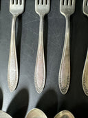 Oneida Community Par Plate Forks And Teaspoons/ Lot Of 14