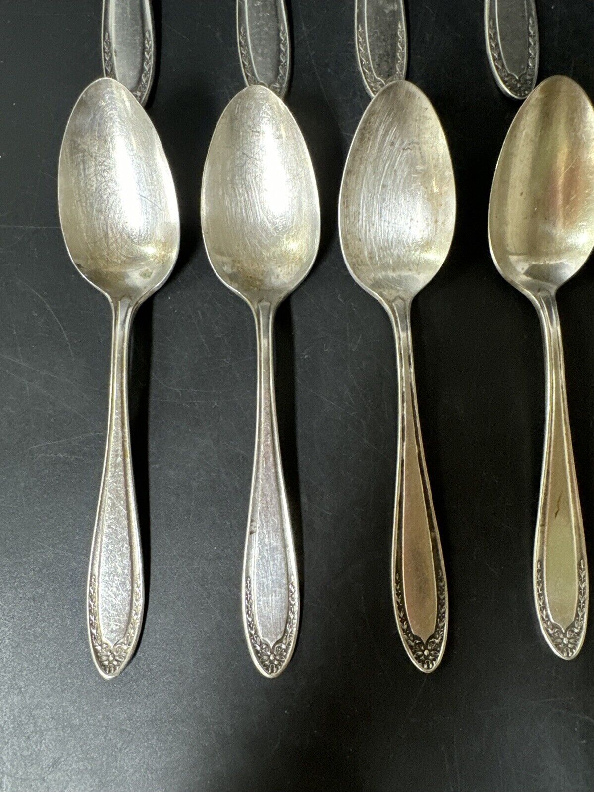 Oneida Community Par Plate Forks And Teaspoons/ Lot Of 14
