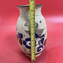 Vintage Vase Tonala Mexican Pottery with Bird And Floral Motif Pottery is signed