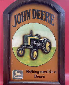 John Deere Moline Vintage Style Embossed Wood Sign for Farm Tractor 24”x 16”