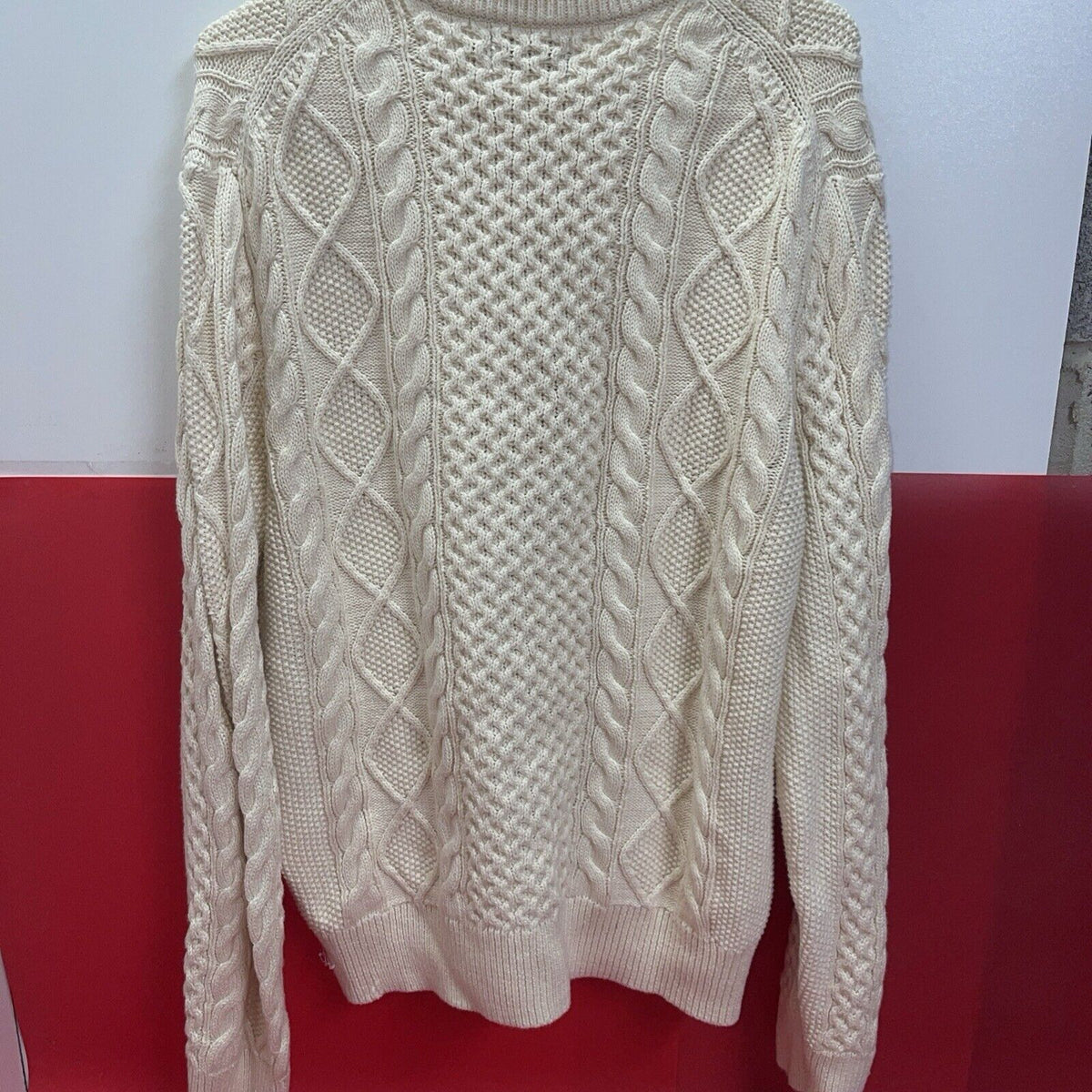 Polo Ralph Lauren Hand Knit Fisherman  Chunky Cable Knit Sweater Men’s L