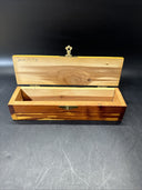 Wood Vintage Jewelry Box With Cameo Made In USA, #1