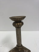 Pillar Candle Holder Resin Marble Ornate Column Base 10" Retro Home Decor