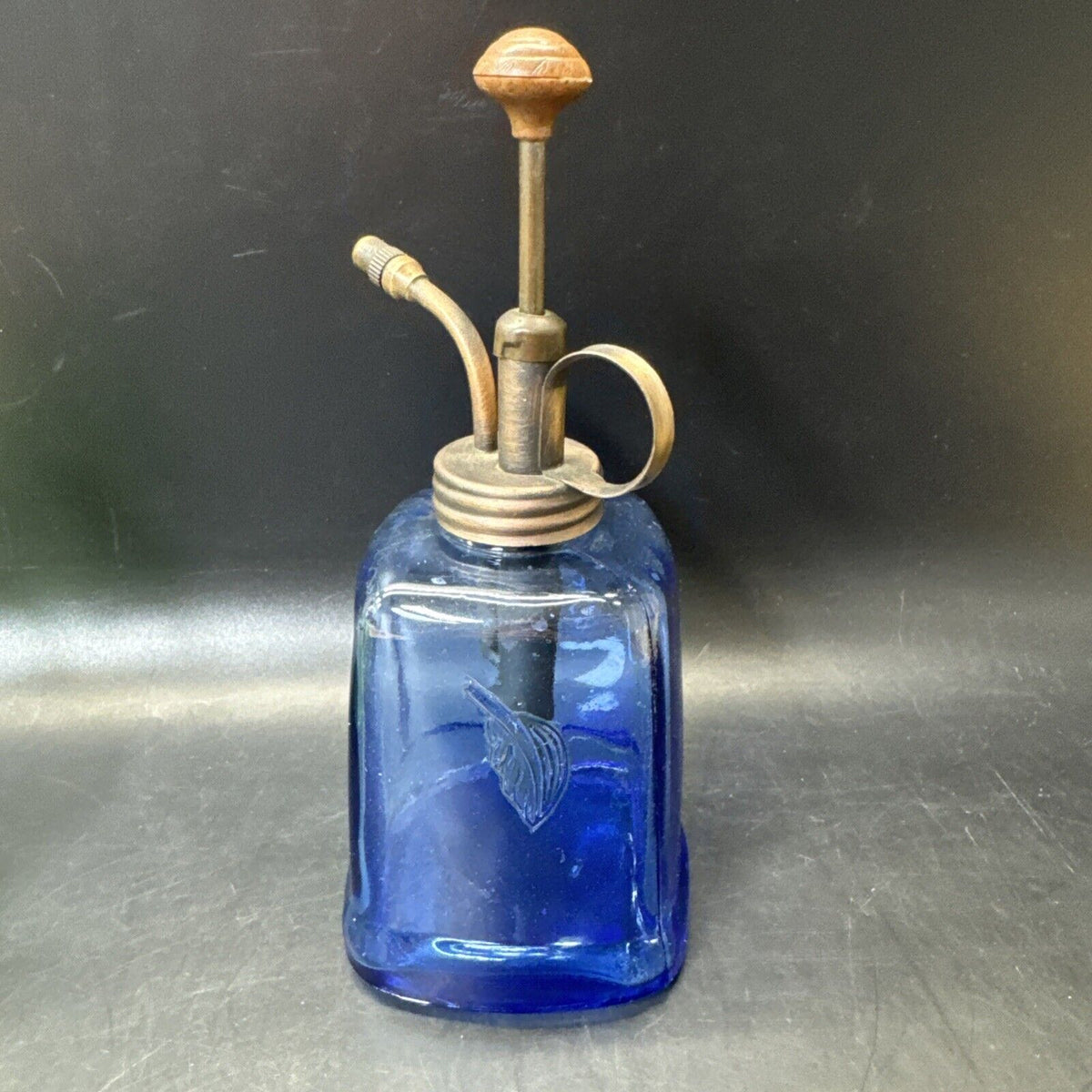 Vintage Blue And Green Glass Perfume Bottle/ Lot Of 2