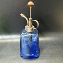 Vintage Blue And Green Glass Perfume Bottle/ Lot Of 2