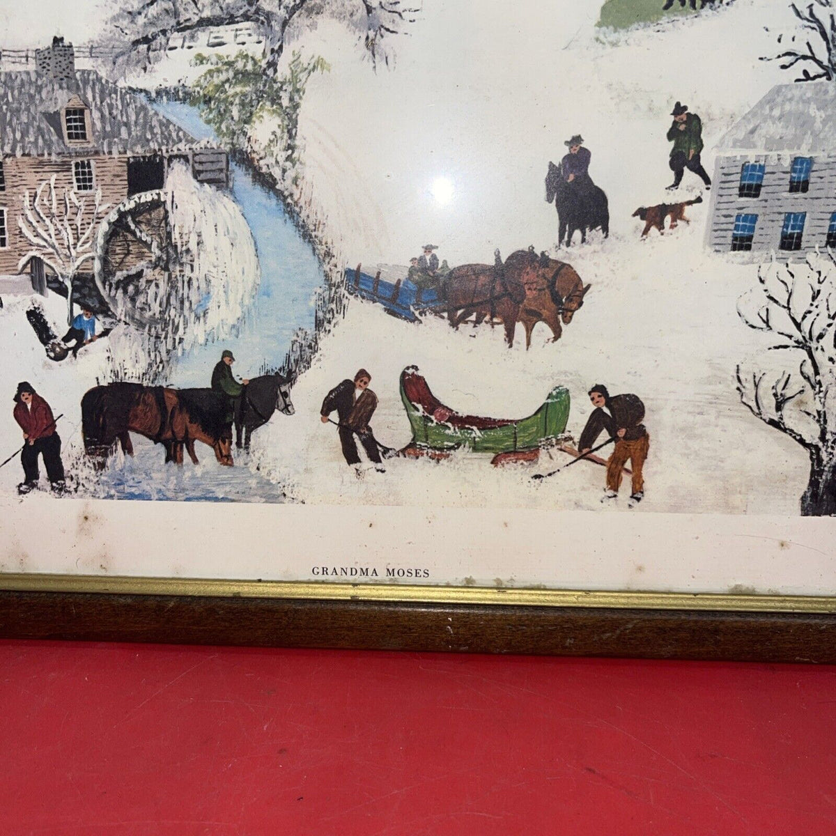 Vintage Art Print Grandma Moses 1951 A Frosty Day Art In America