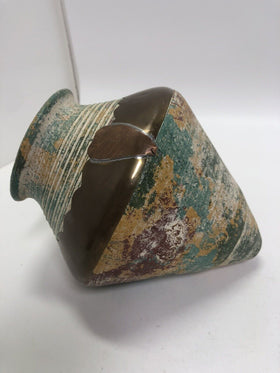 Vintage Japan Textured Majolica Style with Fruit Cone Shaped