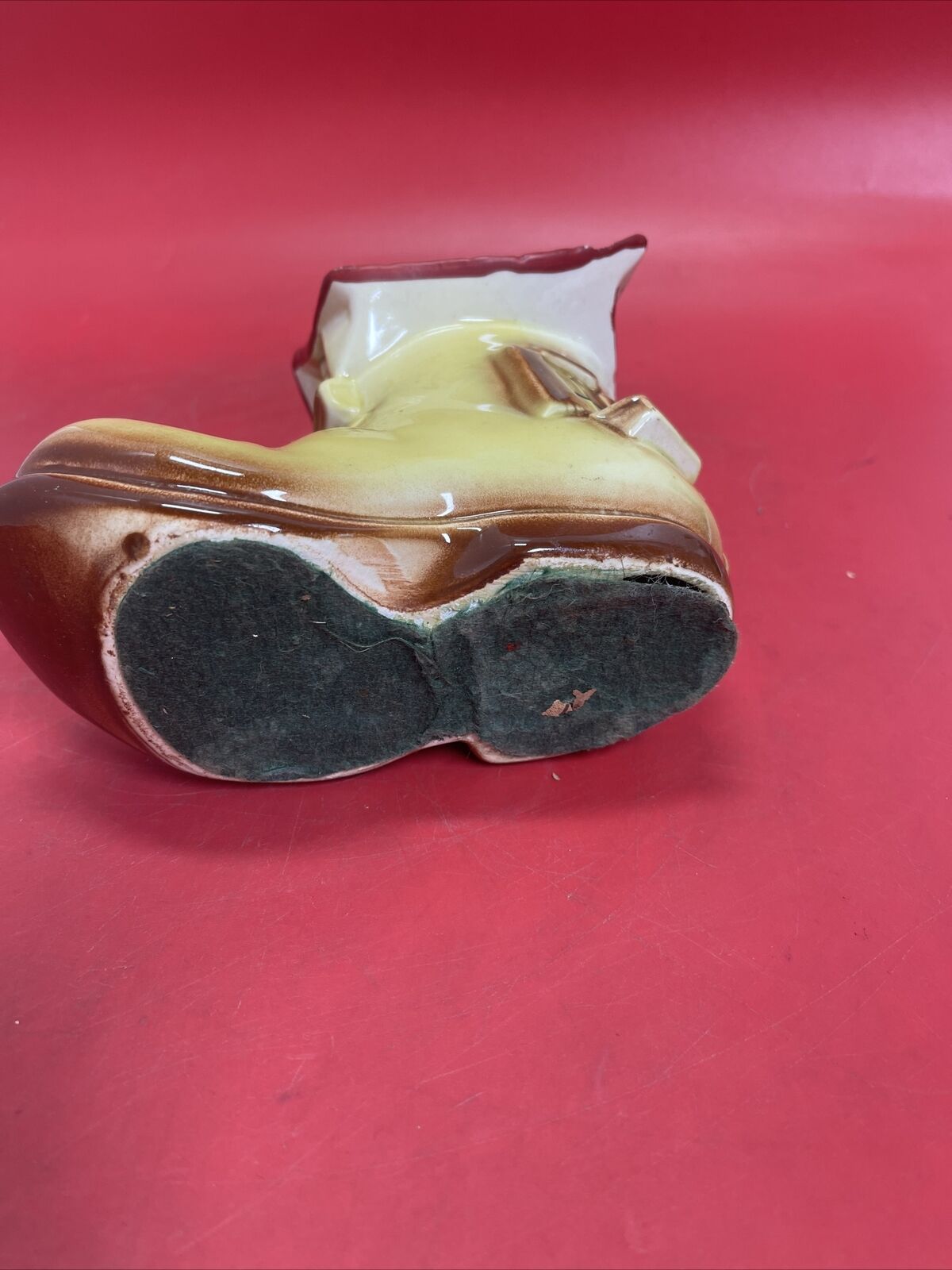 Pottery Bank Old Woman That Lived In A Shoe Vintage 1950's Ceramic