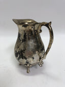 Silverplate Water Pitcher with Ice Guard and Claw Feet