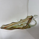 Vintage Large 20" Blown Art Glass Swan  Centerpiece Planter Bowl Dish