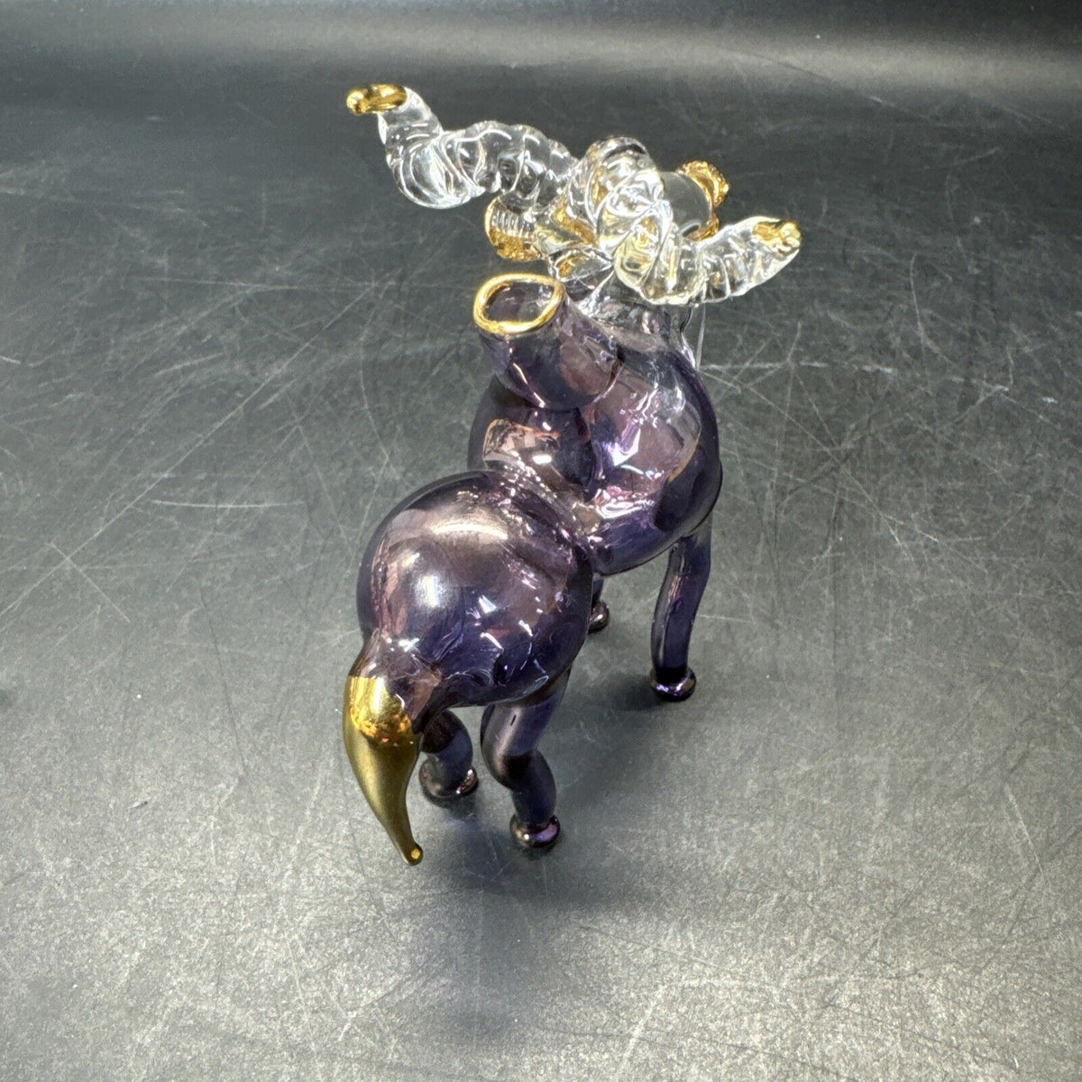 Vintage Hand Blown Glass Horse Perfume Bottles/ Lot Of 3