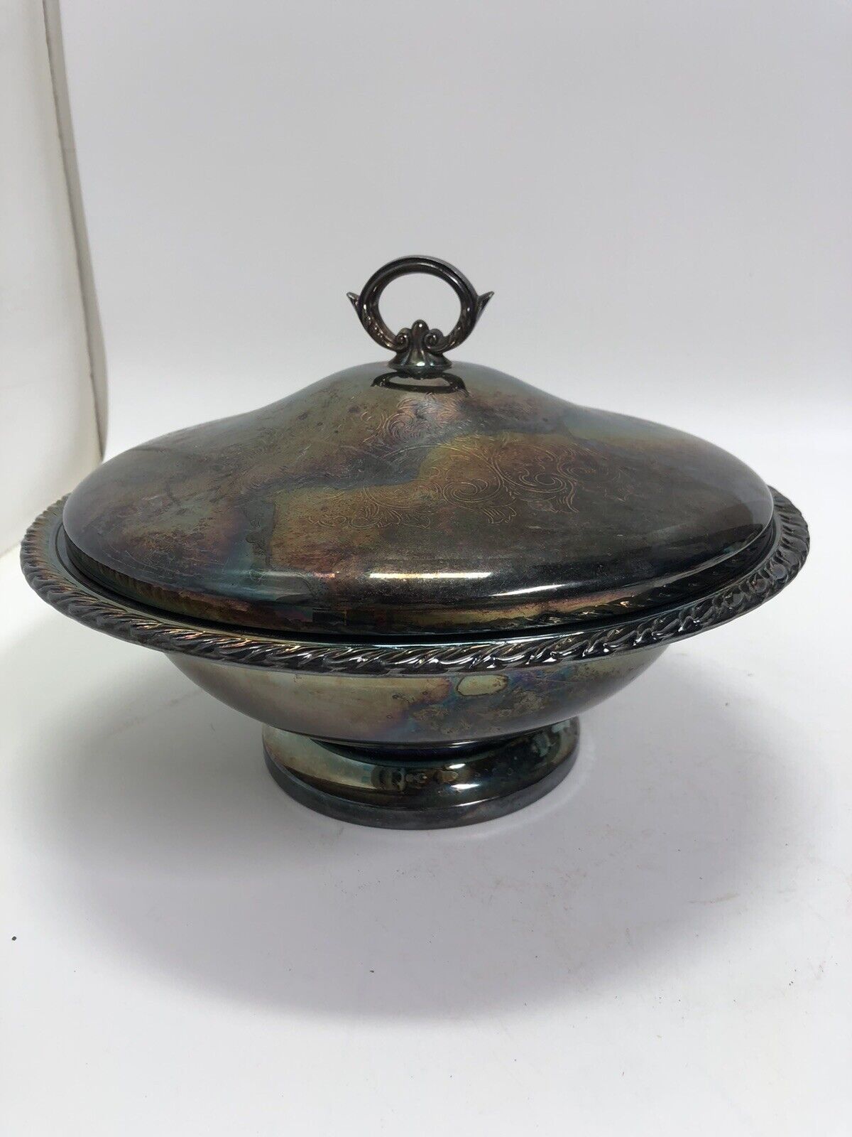 Vintage Silver Plate Serving Bowl Lid