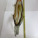 Vintage Large 20" Blown Art Glass Swan  Centerpiece Planter Bowl Dish
