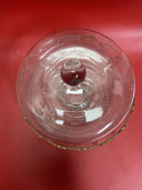 Vintage Scalloped Cake Plate /  Stand and Clear Cloche