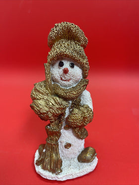 Vintage Collection Glittery Snowman Figurine Lot 2