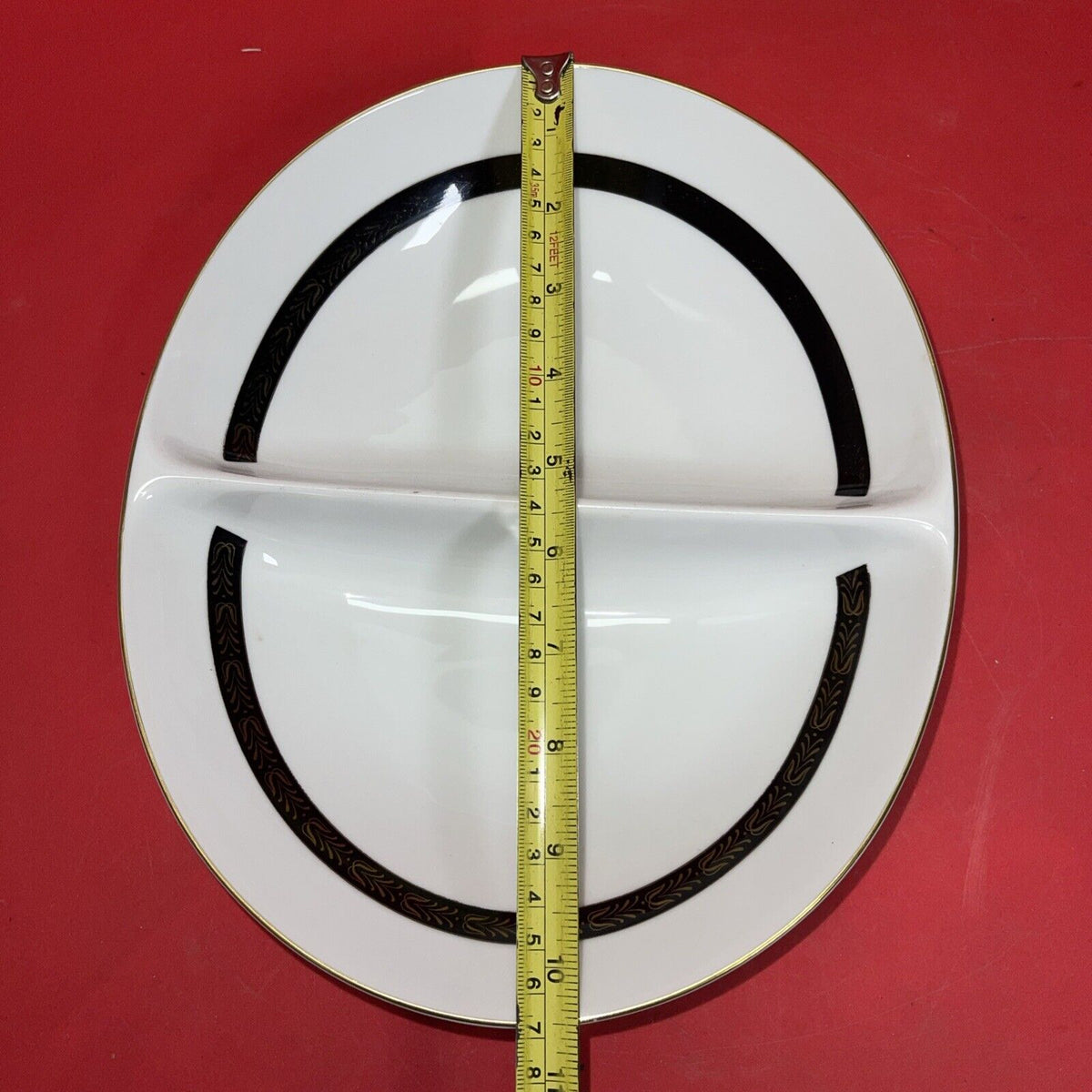 A Mikasa Fine China Narumi Large Serving Platter &  Divided Dish  #5353