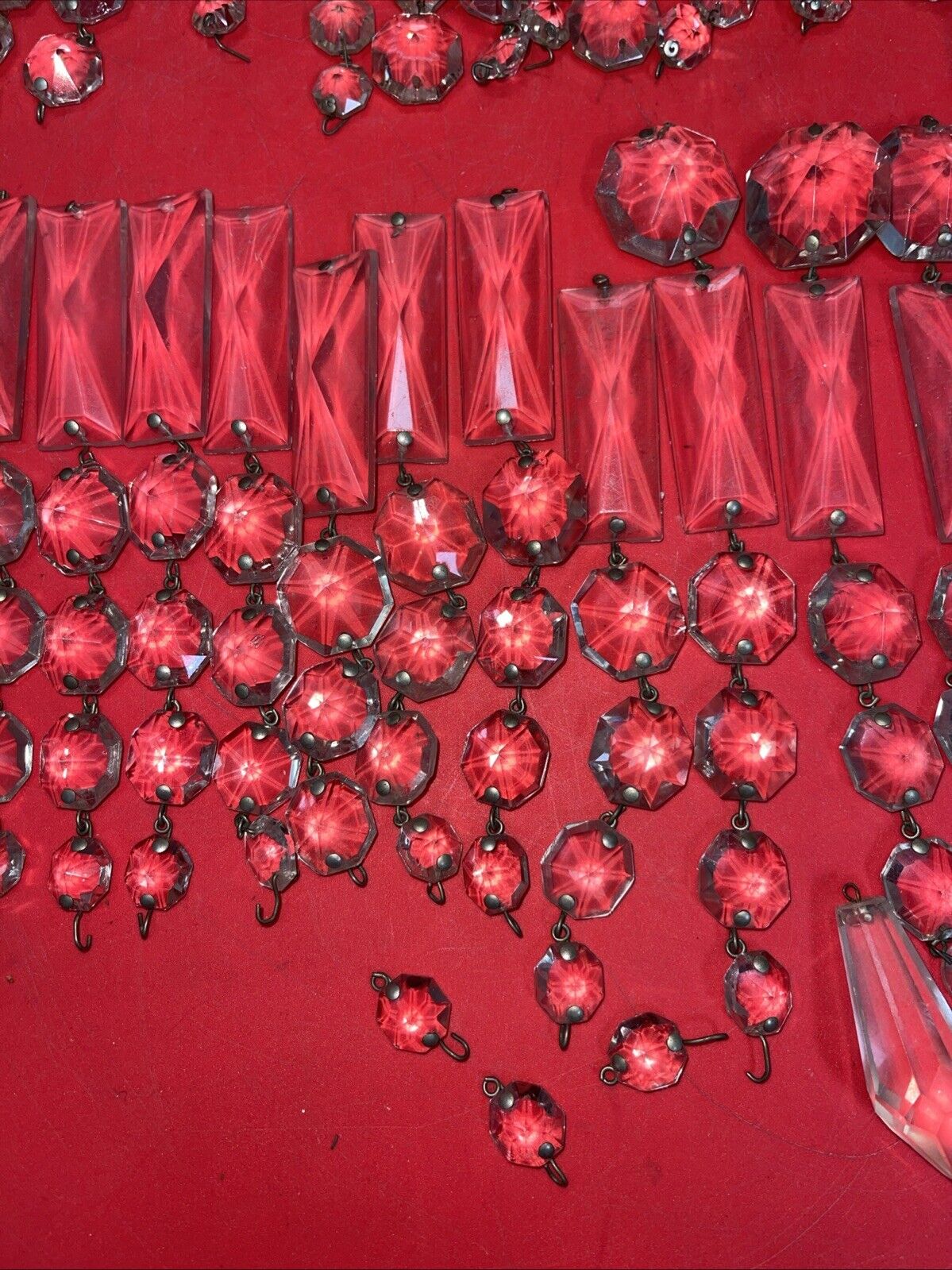 Large Lot of Pendants for Lamp (Glass and Plastic)# 1