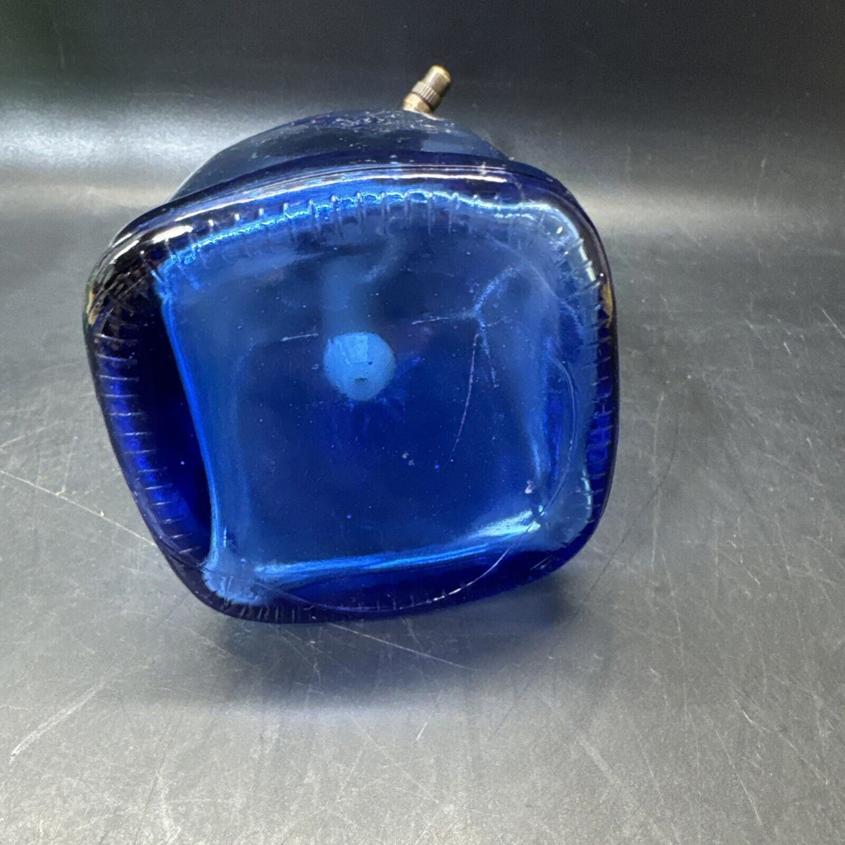 Vintage Blue And Green Glass Perfume Bottle/ Lot Of 2