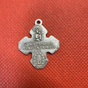 Vintage Malco STERLING SILVER I AM CATHOLIC CALL A PRIEST Crucifix Cross #2