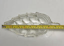 Vintage Set Of 3 Leaf Shaped Clear Glass Relish 
