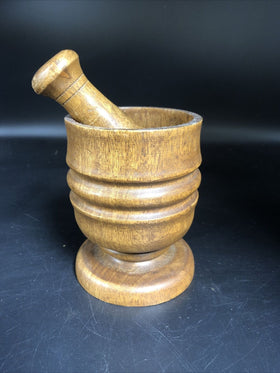 Vintage Country Wood Mortar & Pestle