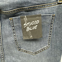 STUDIO Blue Kenova Skinny Distressed Rolled Jeans - Indigo, 12, Sz 31